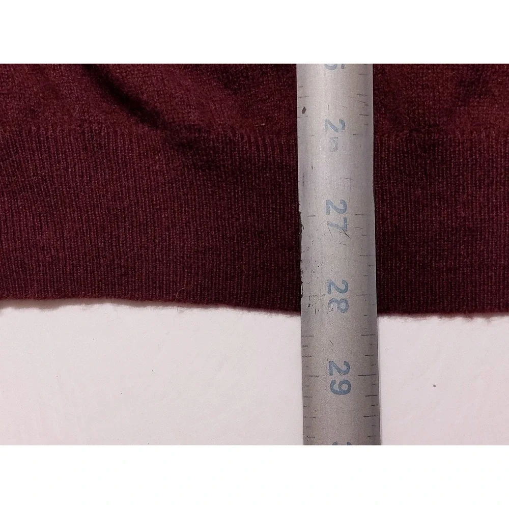 JOS A BANK 100% Cashmere Sweater XL Crewneck Maroon Red ~ Flaw